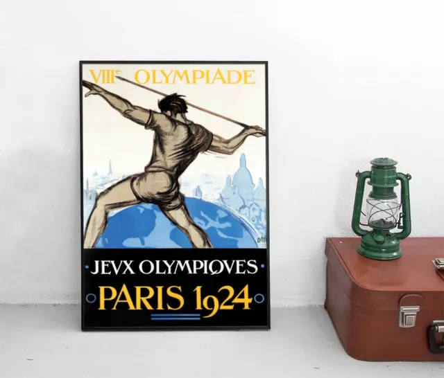 Poster Olympische Spiele Paris 1924 Frankreich Plakat Olympia Olympic Games