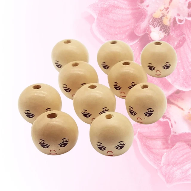 40 Pcs Beads Craft Making Wooden Loose Beads Nativity Crafts Kids Wooden Product