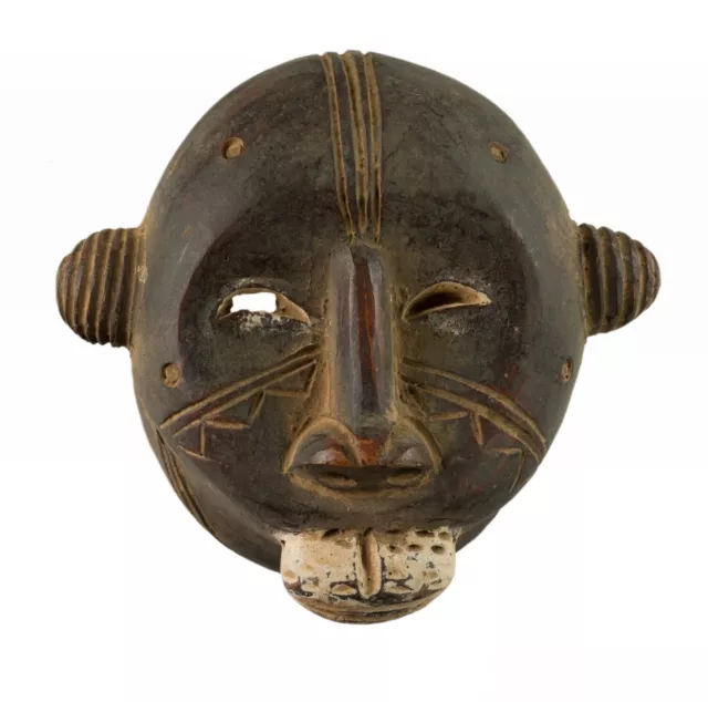 Máscara Pasaporte de Barro Cocido Fetiche Adivinatoria Arte Africana Tribal 6369