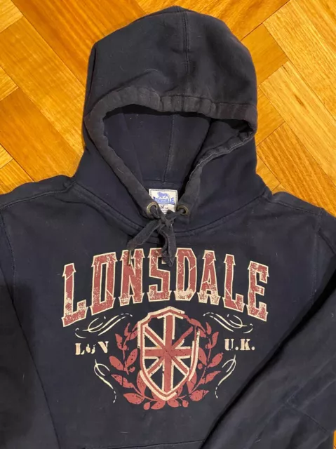 Lonsdale Hoodie Size 14 Boys Navy Blue