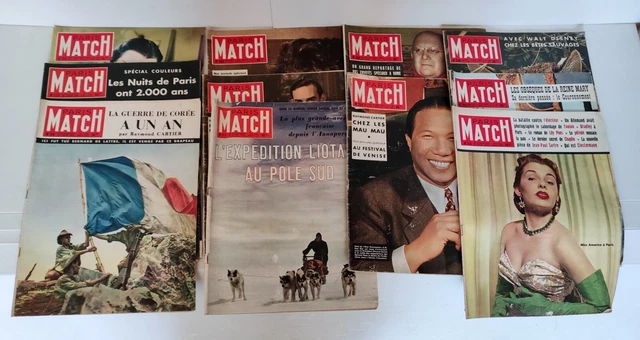 Lot 11 Magazine Paris Match De 1951 A 1953