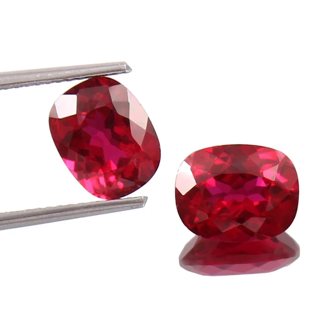 Rubis Naturel Rouge – Taille émeraude 12x8 Mm – Transparent – Traité Thermiquement – Sans Certificat