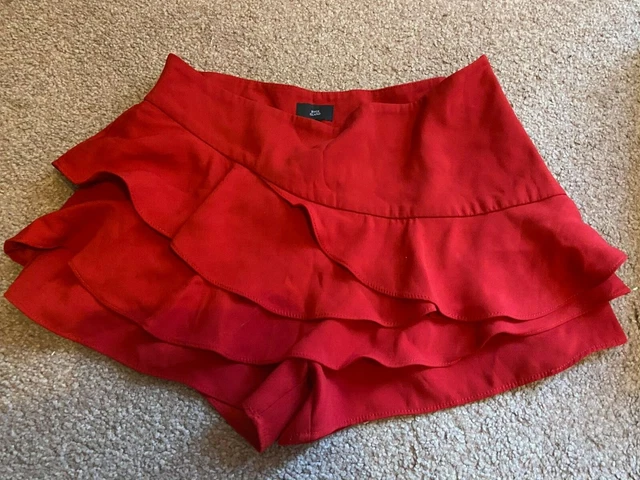 River island red pleated skirt cheap