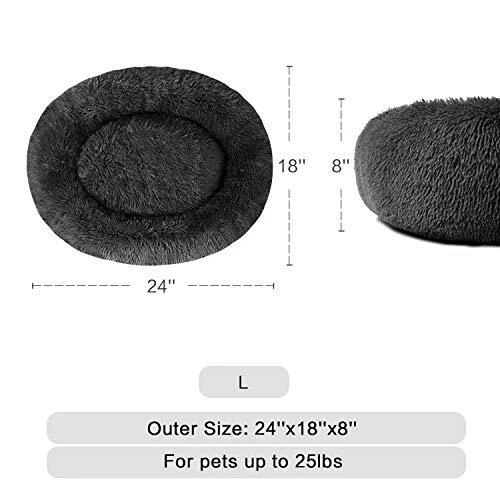 Calming Dog Bed Donut Cuddler Cat Bed round Bed for Small Medium Large Dogs 2