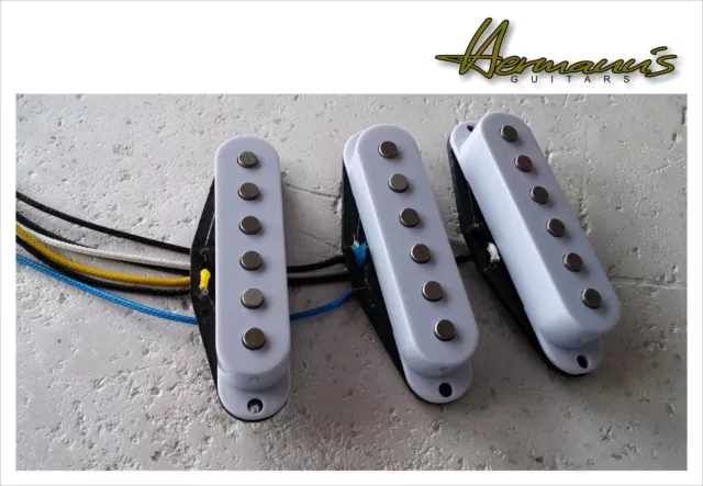 Deluxe Drive Single Coil Pick Up Set, Higher Output, Alnico V PU´s handgewickelt