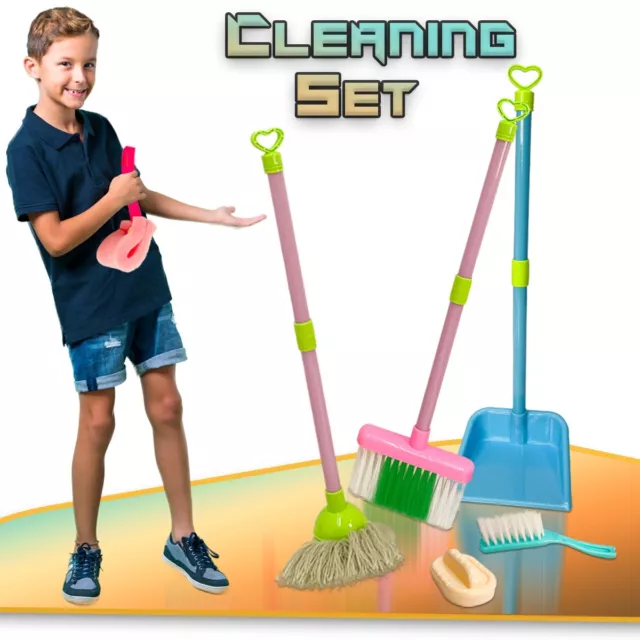 Pretend Play Cleaning Set Educational Kid Toy Learning Accessories Gift Fun Game