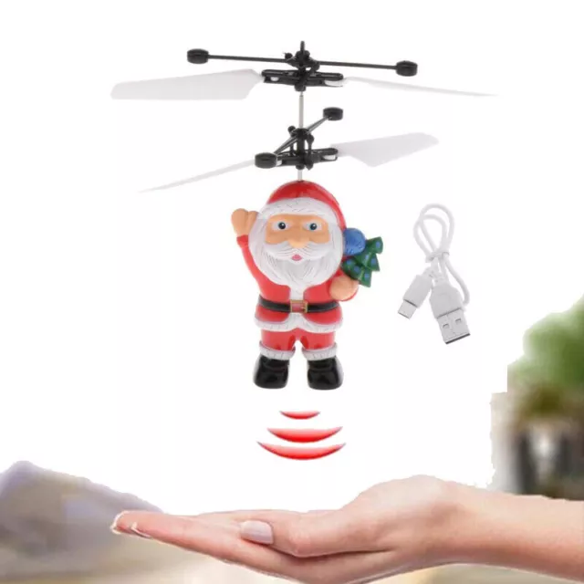 RC Infrared Induction Helicopter Santa Claus Flying Ball Flying Toys for Kids 3