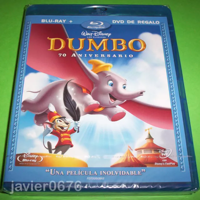 Dumbo Blu-Ray + Dvd Nuevo Precintado Clásico Disney 4 Edición 70 Aniversario