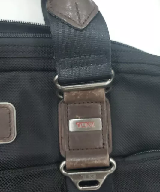 TUMI Alpha Bravo McNair Black Canvas Briefcase Messenger Bag - 22611HKH 2