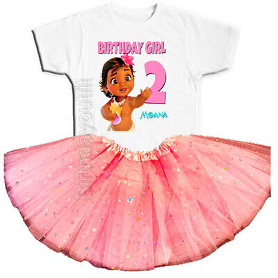 Moana Baby Birthday Party 2nd Tutu Outfit Personalized Name option