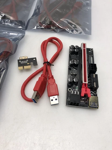 Ic Riser UBIT PCIE RISER-VER010S Plus GPU Riser per Ether Mining ETH EUR 19,16 ...