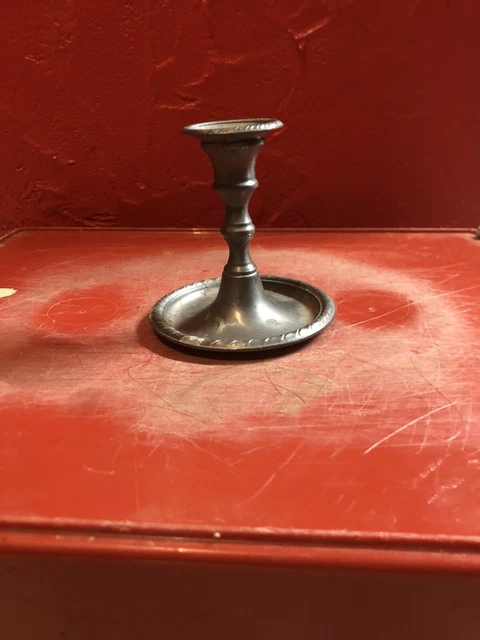Bougeoir Ancien En étain Gris, Modèle 97
