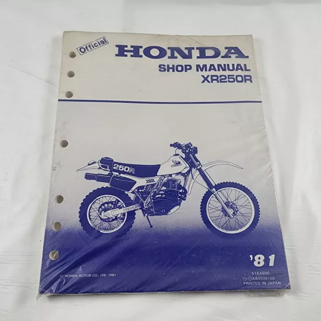 1981 Honda XR250R XR250 XR 250 Original Service Repair Shop Manual Book 61KA600