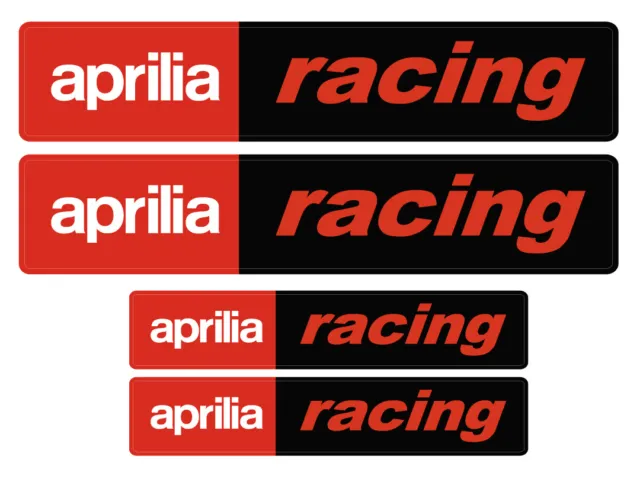 TP Set di 4 decalcomanie/adesivi Aprilia Racing (2 grandi e 2 medi)