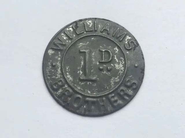 Vintage Token Coin - 1D 1 Pence Williams Brothers