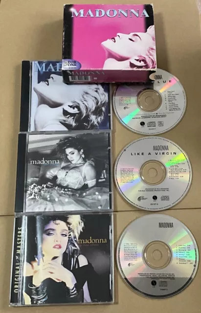 Madonna 3x Cd Box Set Australian Import The First Album Like A Virgin True Blue