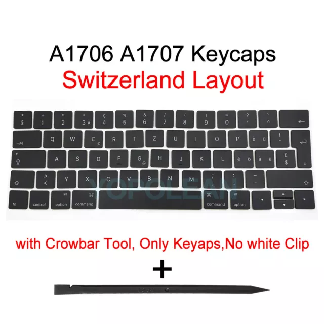 Switzerland Keyboard keys keycaps For Macbook Pro Retina 13" A1706 15" A1707