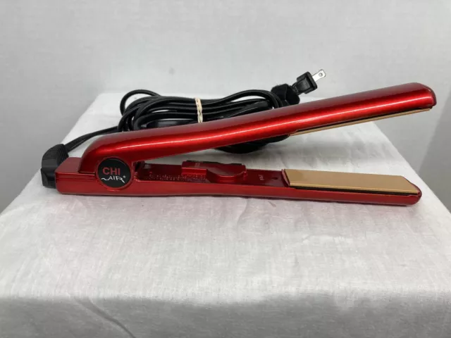 CHI 1” Flat Iron Expert Classic Fire Red Tourmaline Ceramic Hair Straightener