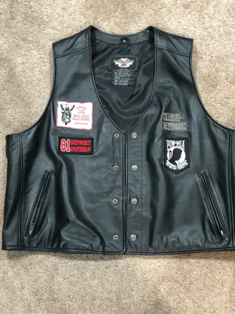 2XL Harley Davidson Leather Vest