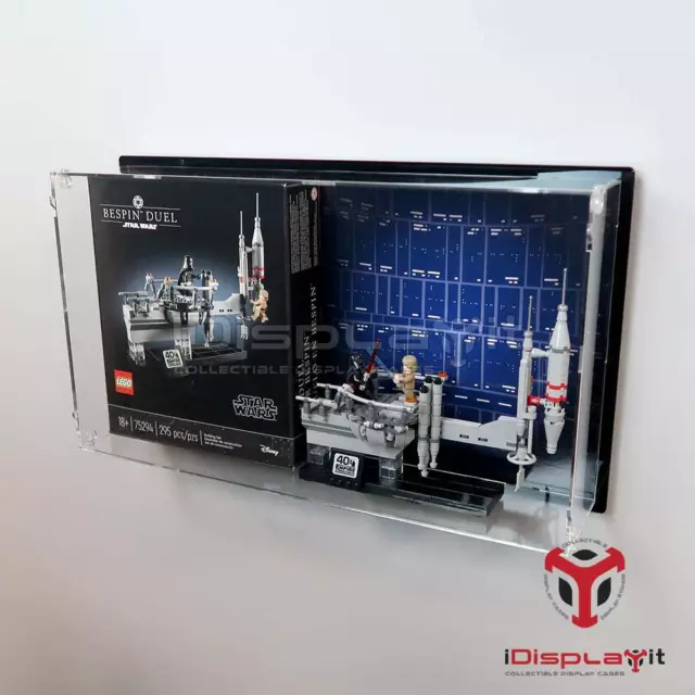 Acryl Vitrine für Lego 75294 Bespin Duell Spezial Edition - Wandvitrine