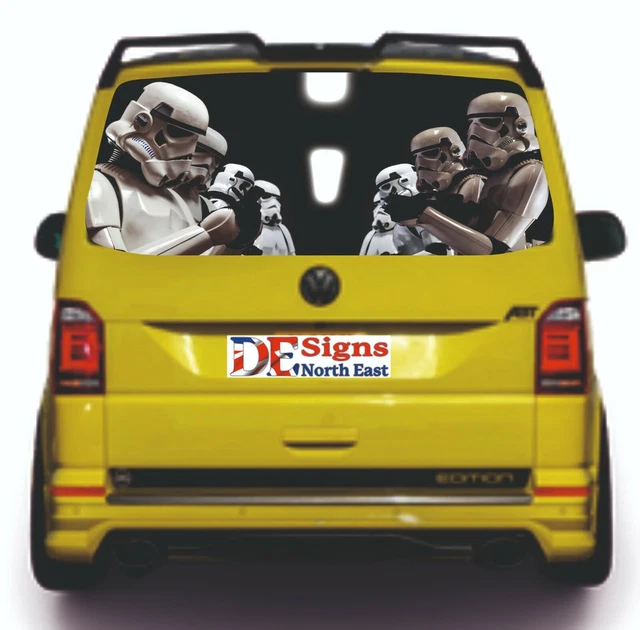 VW VOLKSWAGEN TRANSPORTER T5 T6 tailgate barn door wrap storm trooper EUR 77,39 PicClick FR