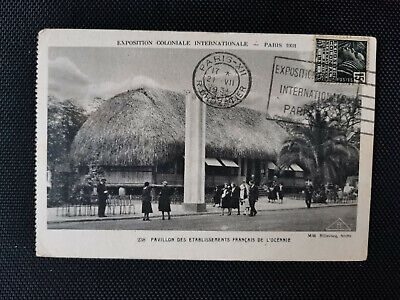 CPA 75 PARIS - Exposition Coloniale Internationale - Pavillon des Etablissements