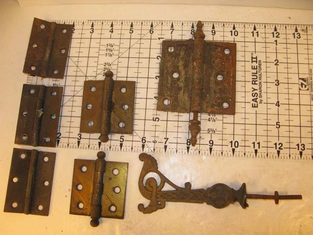 Antique Hinges & Cast Iron Furniture Hardware  / parts !!