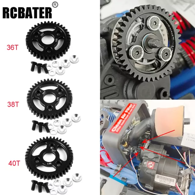 RCBATER 40CR Steel Spur Gear 36T/38T/40T For 1:8 TRAXXAS Revo 3.3 RC Car Upgrade
