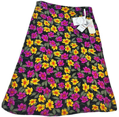 GB Gianni Bini Skirt Girls 12 Prim Primal Floral Orchid Olive Gold 23"L, NWT $34