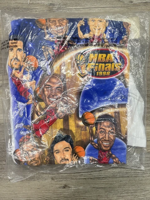 Chicago Bulls 1998 Nba Finals Shirt New In Bag Charicature Salem Sportswear XL Chicago Bulls 1998 Nba Finals Shirt New In Bag Charicature Salem Sportswear XL