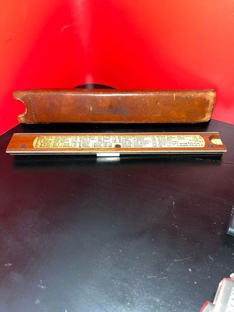 Rare Very Early K&E KEUFFEL & ESSER Model 4035 Slide Rule  Partial Leather Case