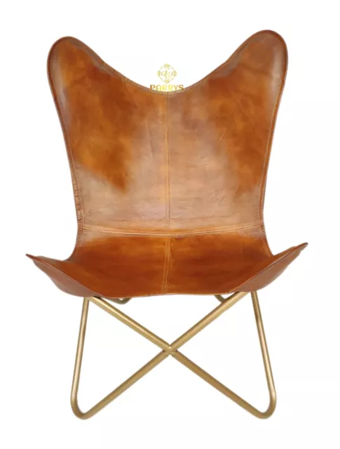 Sessel - Leder Chair-Iron zu Öffnende Schmetterling Ständer Und Deckel PL2-1.64