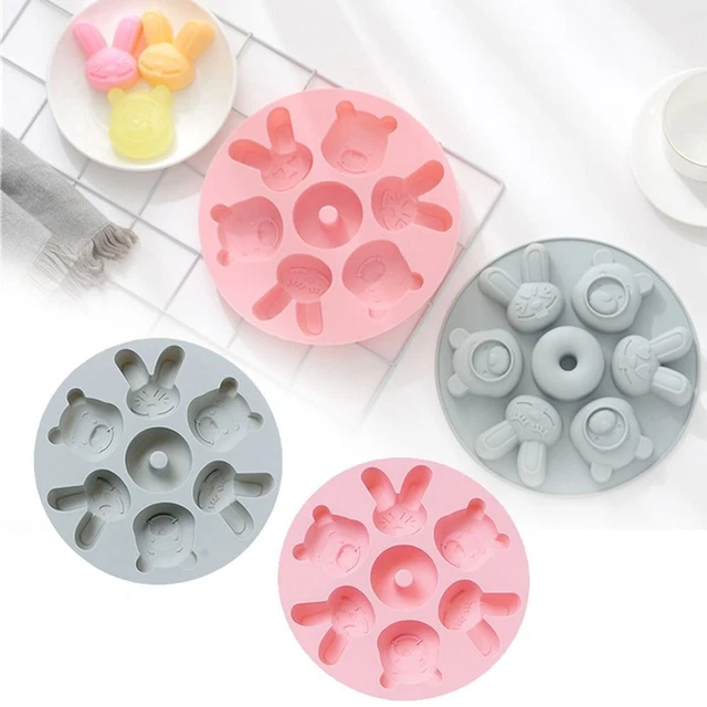 Herramienta de hornear zanahoria de Pascua chocolate pastel molde de silicona de Pascua 7 cavidades