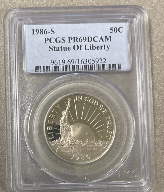 1986-S  50C Statue Of Liberty Commemorative Half Dollar Pcgs Pr69 Dcam