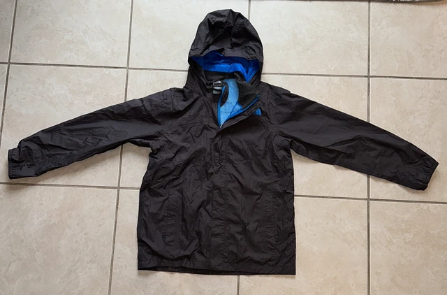 The North Face Jacket Boy Large Blue Youth Hoodie Windbreaker Rain Coat Hyvent
