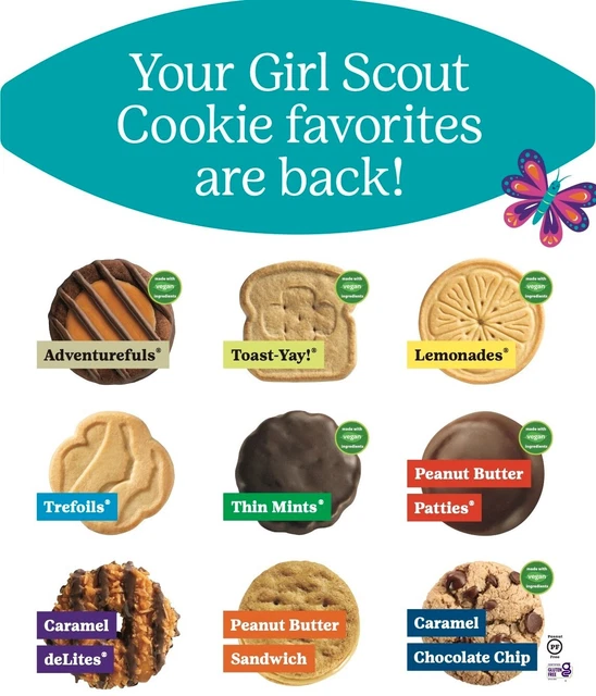 GIRL SCOUT COOKIES - All Flavors! Thin Mints, Caramel Delites ...