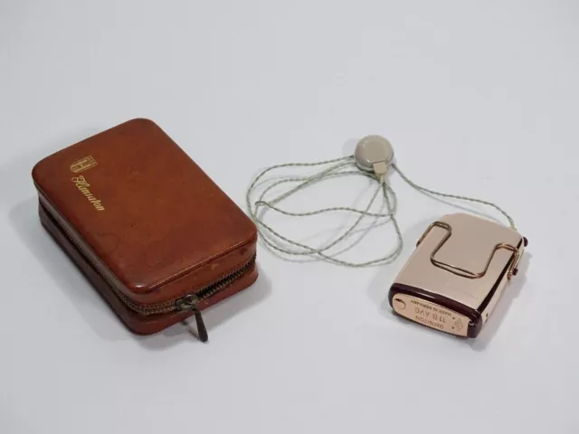 OMNITON Altes Hörgerät mit Ohrhörer und Etui - 11 B AVC Made in Germany (A189)