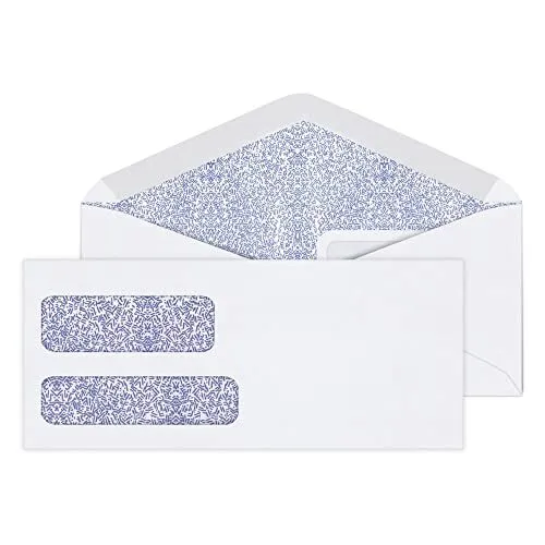 Office Depot Double-Window Envelopes #9 3 7/8in. x 8 7/8in. White Moisture Se...