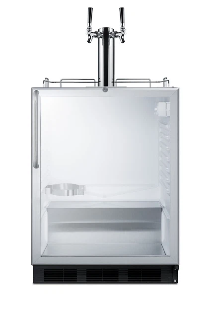 Summit SBC56GBICSSADA 24"W 5.5 Cu. Ft. Built-In Commercial Double - Glass