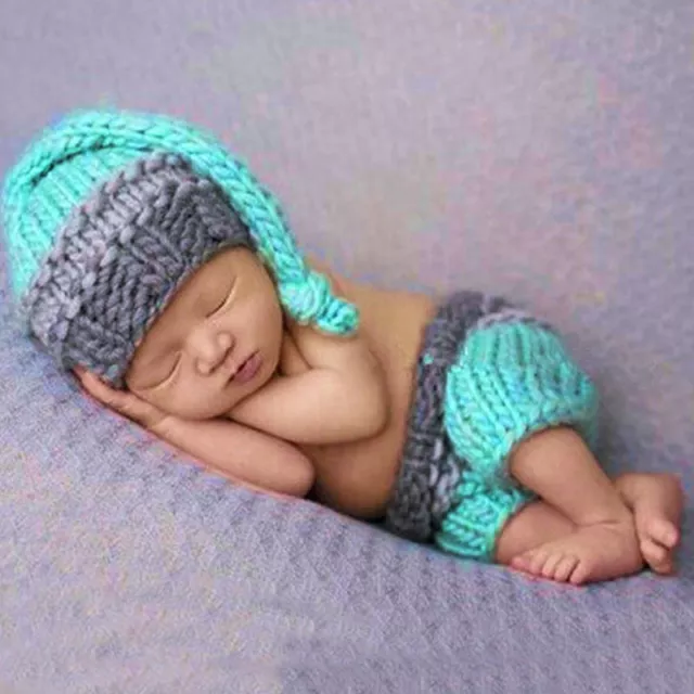 Cute Newborn Baby Girls Boys Crochet Knit Costume Prop Outfits Photo Photography