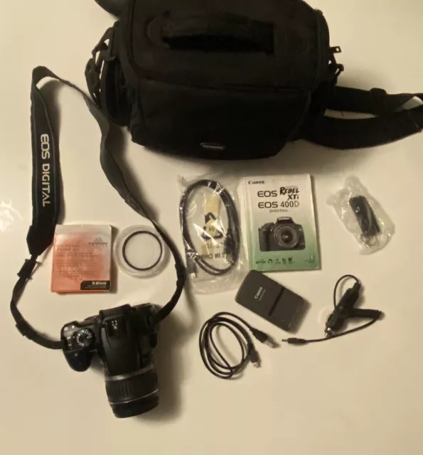 Canon Rebel XTi DSLR Camera with EF-S 18-55mm f/3.5-5.6 Lens - Black