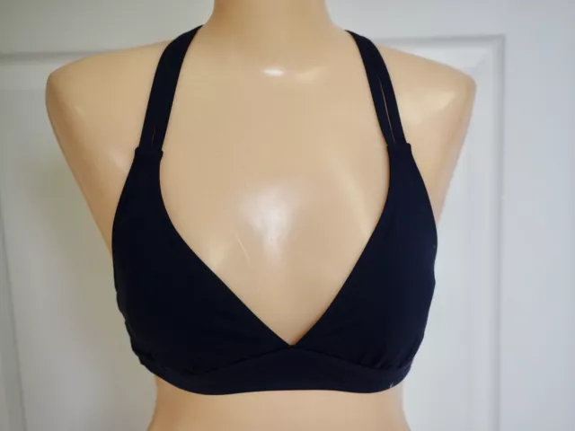 Athleta Womens Blue Swimwear Low Cut Strappy Crossback Bikini Top Size Small