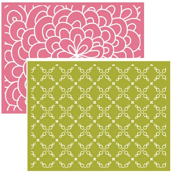 Quickutz LIFESTYLE CRAFTS Embossing Folders --- BLOOM  ( 2 Folders)