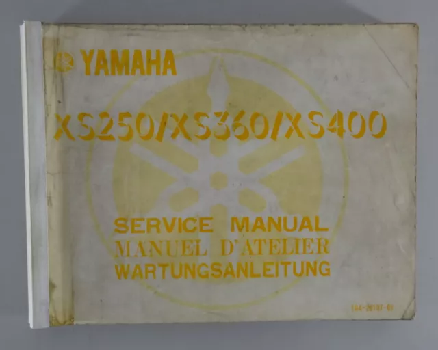 Werkstatthandbuch / Workshop Manual Yamaha XS 250 / XS 360 / XS 400 Stand 1981