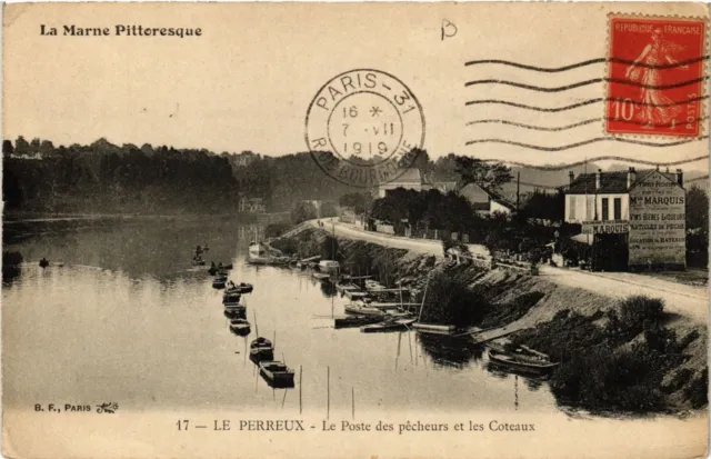 CPA La Marne Pittoresque - Le PERREUX - Le Poste des pecheurs et les . (659444)