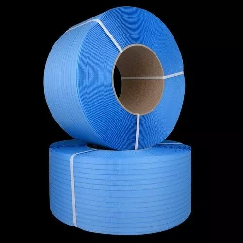 Feuillard PP polypropylène plastique 12mm x 0.55 x 3000m Ø200mm Bleu  FRANCE 2