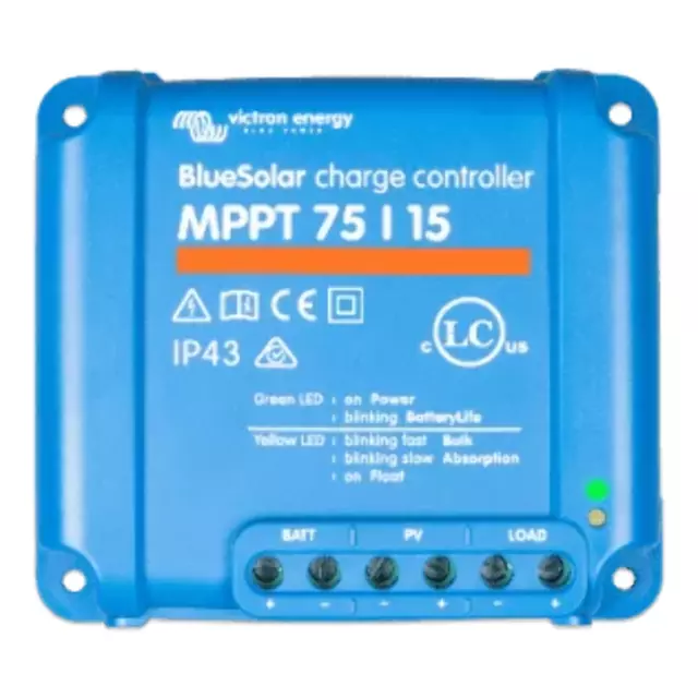 Régulateur solaire MPPT 15A 12V/24V Victron Bluesolar 75/15