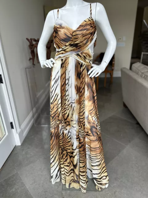 ROBERTO CAVALLI ELEGANT Vintage Tiger Stripe Evening Dress $749.00 ...