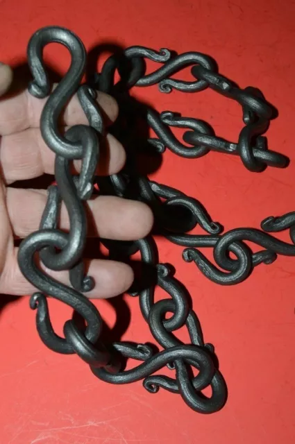 Lighting Lamp Chandelier Chain S-Hook Wrought Iron 5/16" dia. made by Blacksmith
