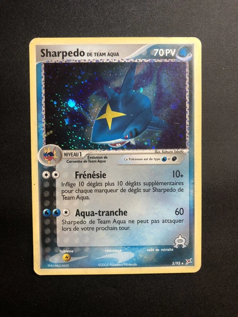 Carte Pokémon Sharpedo rare holo 5/95 - EX Team Magma ce Team Aqua - Classeur FR
